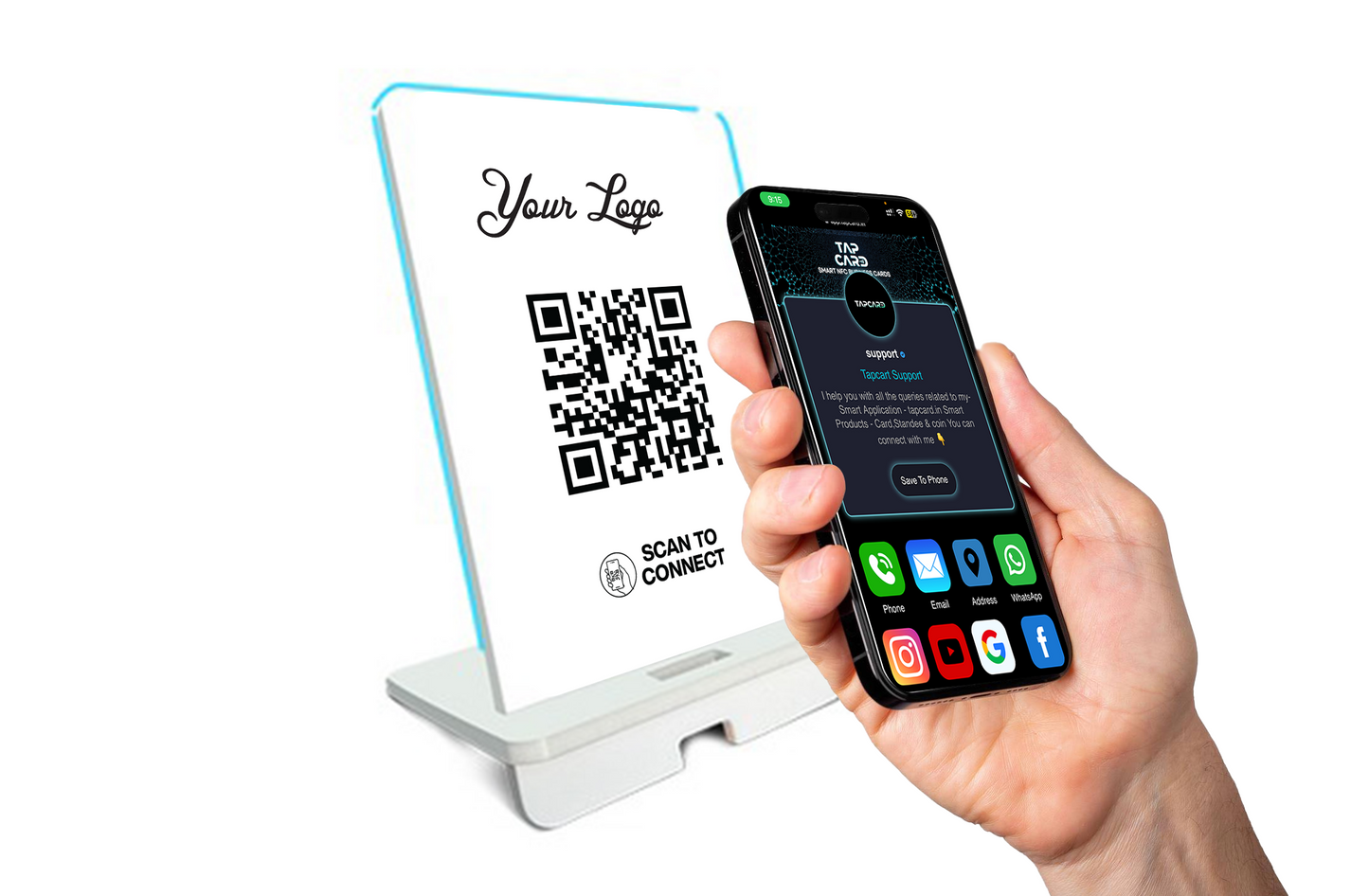 Smart NFC Standee-White