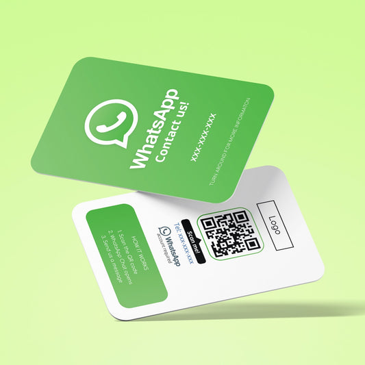 WhatsApp business card with QR code