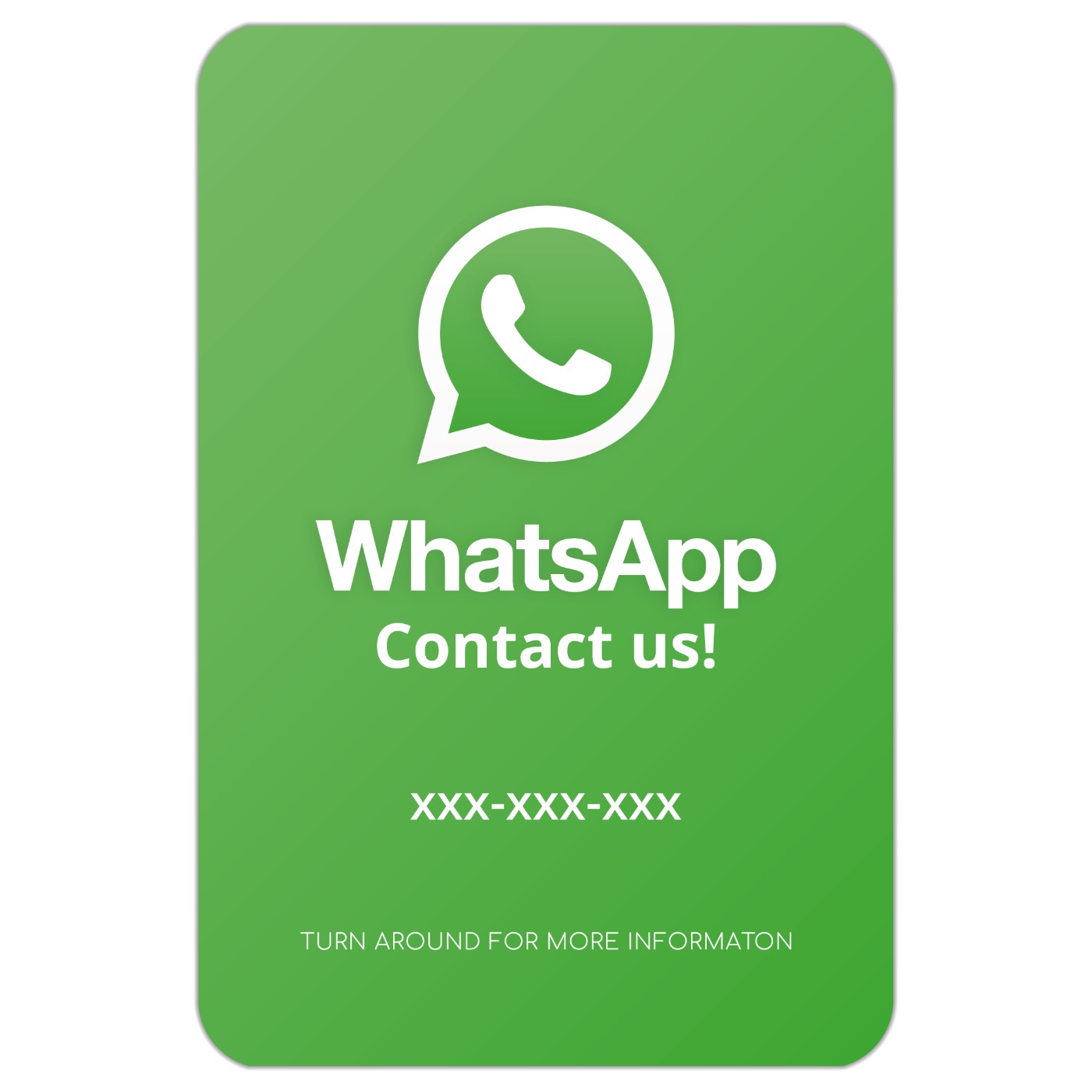WhatsApp business card with QR code